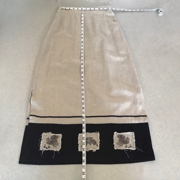 Alma Linen Ankle-length Slitted Skirt, Small - Picture 5 of 8